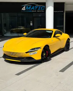 Rent Ferrari Roma Yellow 2021 in Dubai