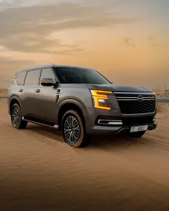 Rent Nissan Patrol Platinum Grey 2025 in Dubai
