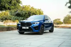 Rent BMW X6 M competition Blue in Dubai