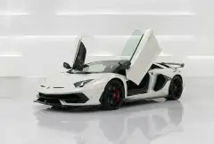 Rent Lamborghini Aventador Roadster SVJ White in Dubai