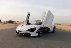 Rent Mclaren 720S Spider White in Dubai