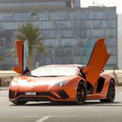 Rent Lamborghini Aventador Orange 2018 in Dubai