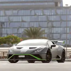 Rent Lamborghini Huracan STO Grey in Dubai