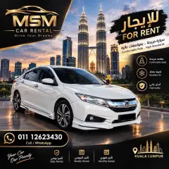 Rent 2018 Honda City in Kuala Lumpur — Compact Sedan