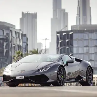 Rent Lamborghini Huracan Spyder Grey 2018 in Dubai