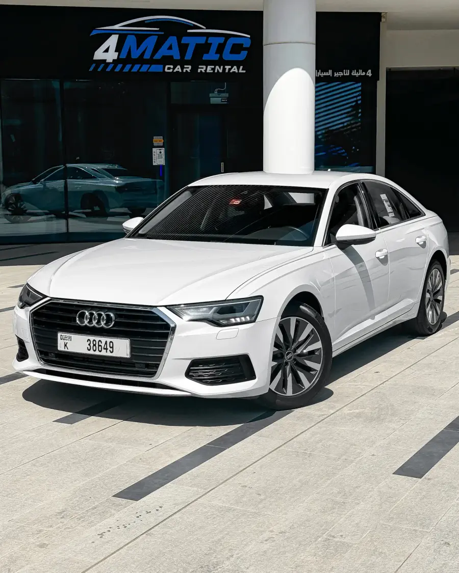 Rent Audi A6 White 2023 in Dubai — photo 1 of 3