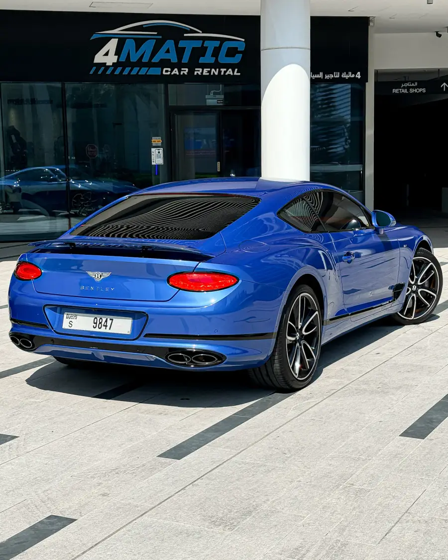 Аренда Bentley GT синего цвета 2022 года в Дубае в аренду в Дубай, ОАЭ — Bentley — фото 2 из 3