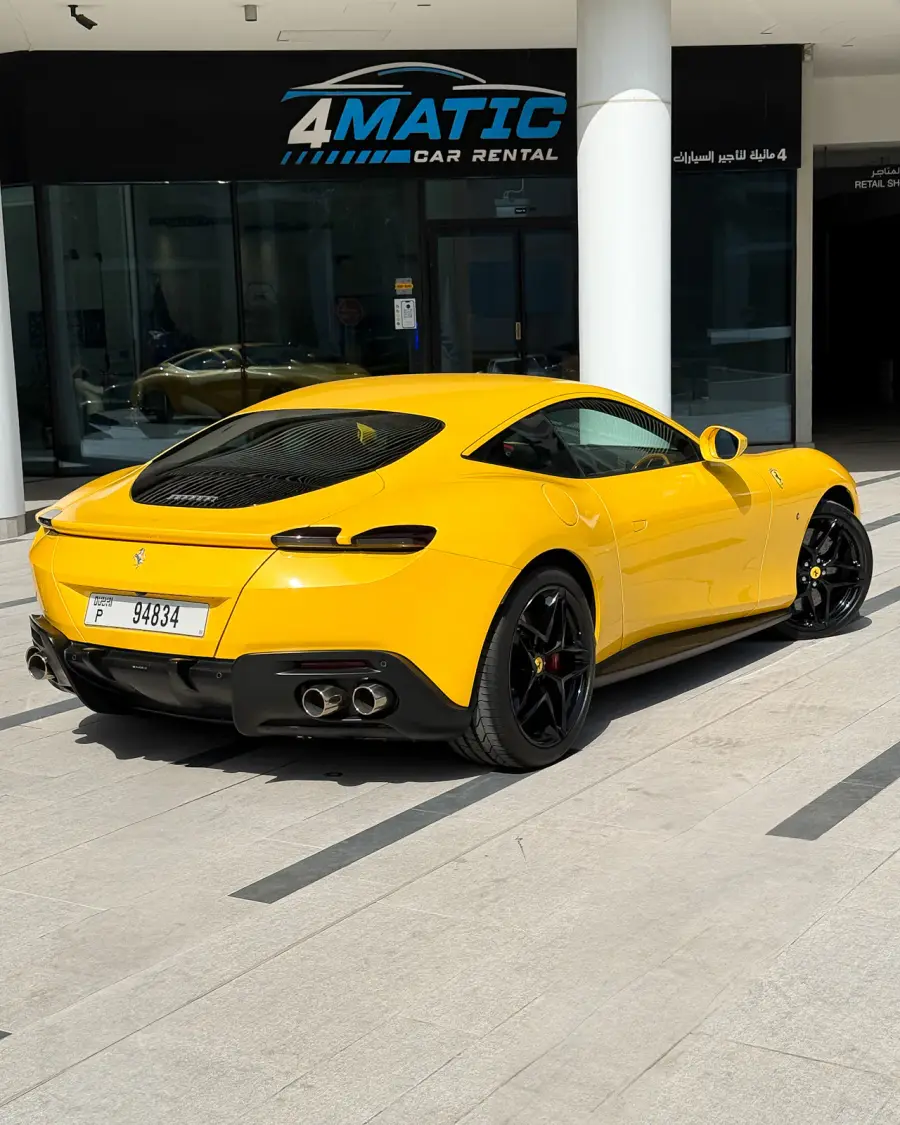 Rent Ferrari Roma Yellow 2021 in Dubai — photo 2 of 3