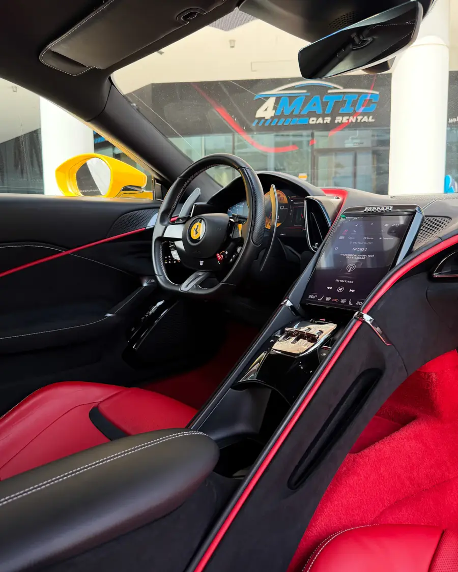 Rent Ferrari Roma Yellow 2021 in Dubai — photo 3 of 3