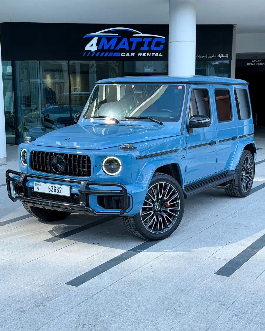 在迪拜租赁梅赛德斯 AMG G63 中国蓝 2025 — Mercedes-Benz — 第 1 张，共 3 张