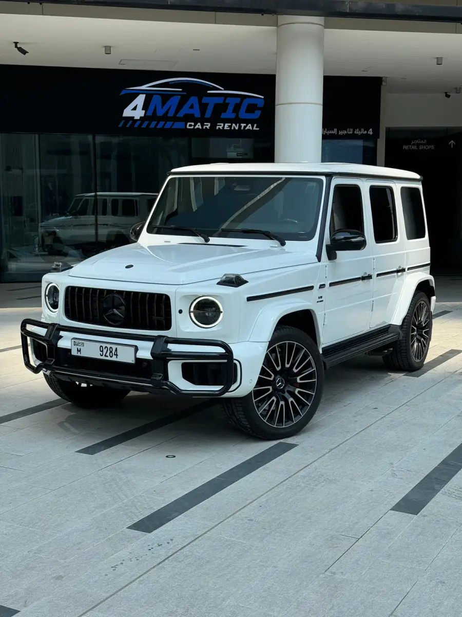 Rent Mercedes AMG G63 White 2025 in Dubai — Mercedes-Benz — photo 1 of 3