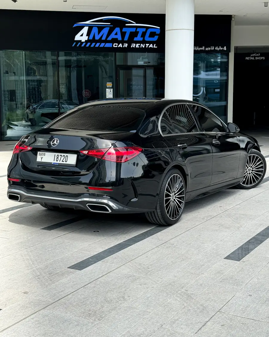 Rent Mercedes C200 Black Luxury Sedan 2022 in Dubai — Mercedes-Benz — photo 2 of 3