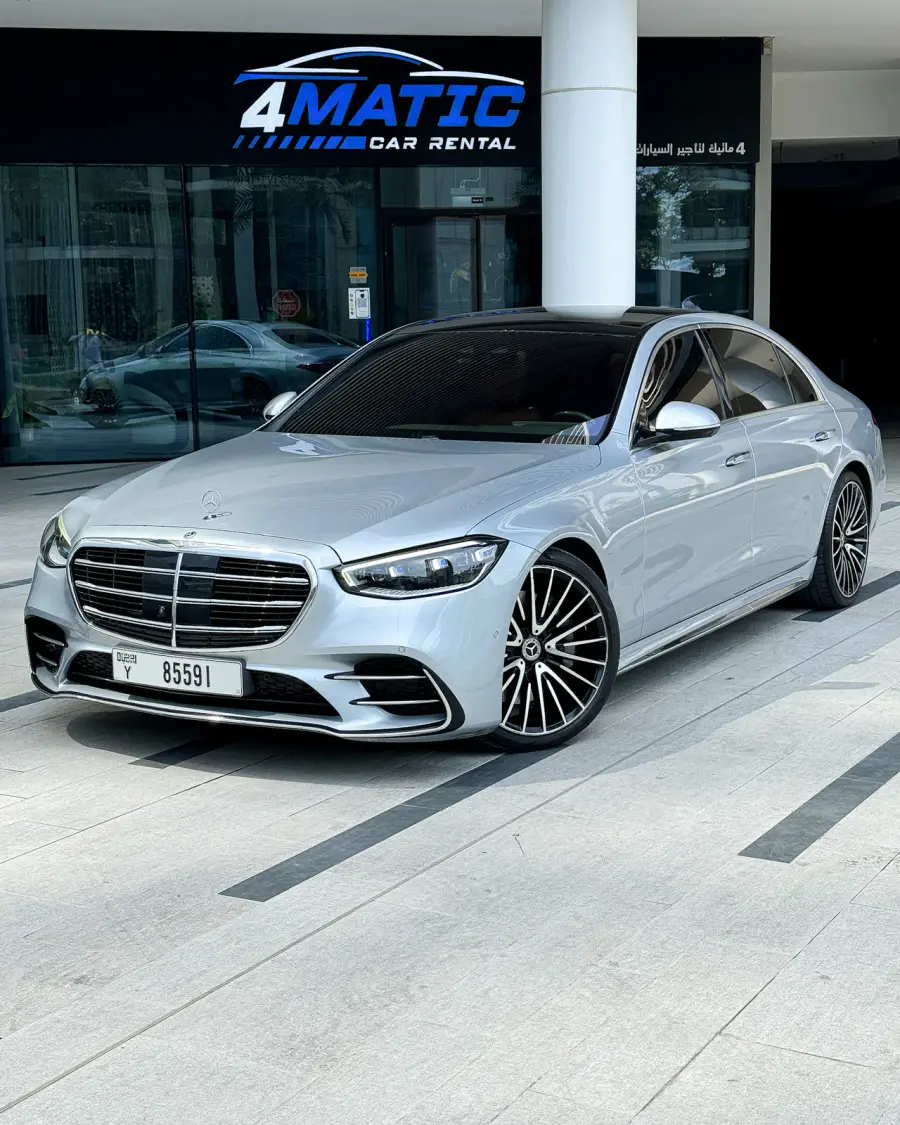 Rent Mercedes S500 Silver 2022 in Dubai — Mercedes-Benz — photo 1 of 3