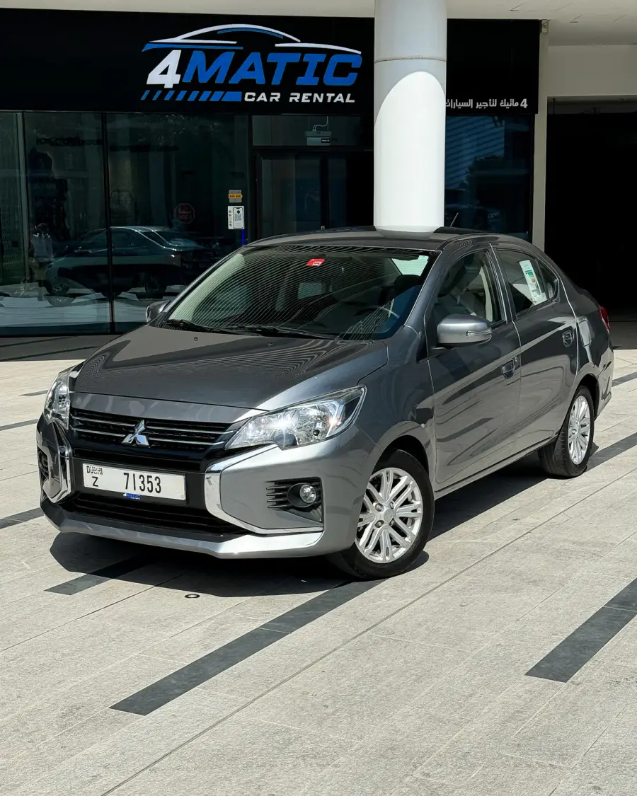 Rent Mitsubishi Attarage Grey 2023 in Dubai — photo 1 of 3