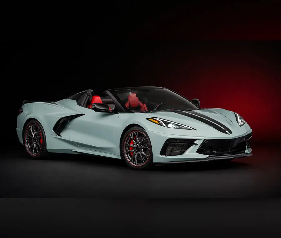 Rent Chevrolet Corvette Green 2024 in Dubai — photo 1 of 5