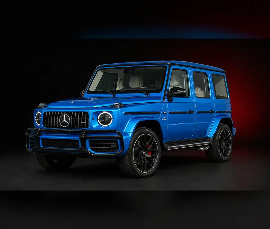 تأجير مرسيدس AMG G 63 الأزرق 2022 في دبي — صورة 1 من 4