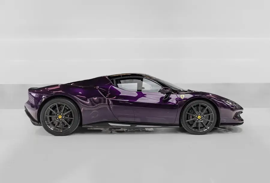Rent Ferrari 296 GTS Violet in Dubai — photo 3 of 7
