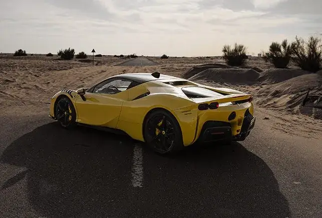 Rent Ferrari SF 90 Yellow in Dubai — photo 3 of 3