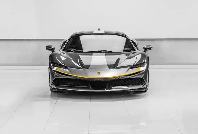 Rent Ferrari SF 90 Grey in Dubai — photo 2 of 6