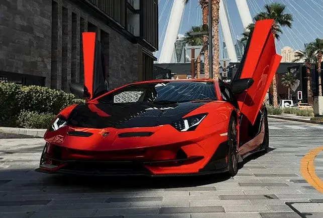 Rent Lamborghini Aventador Red in Dubai — photo 2 of 5