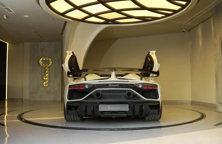 Rent Lamborghini Aventador Roadster SVJ White in Dubai — photo 5 of 6