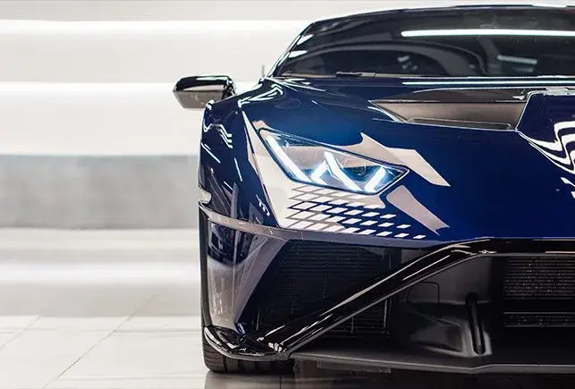 Rent Lamborghini Huracan STO Blue in Dubai — photo 5 of 7