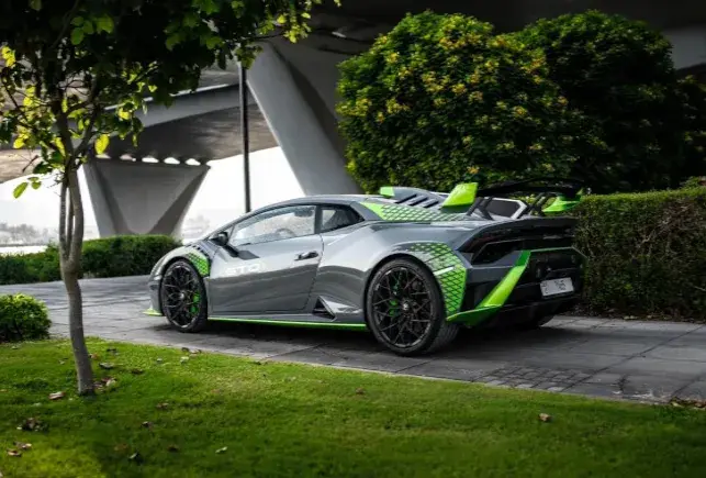 Rent Lamborghini Huracan STO Grey in Dubai — photo 3 of 7