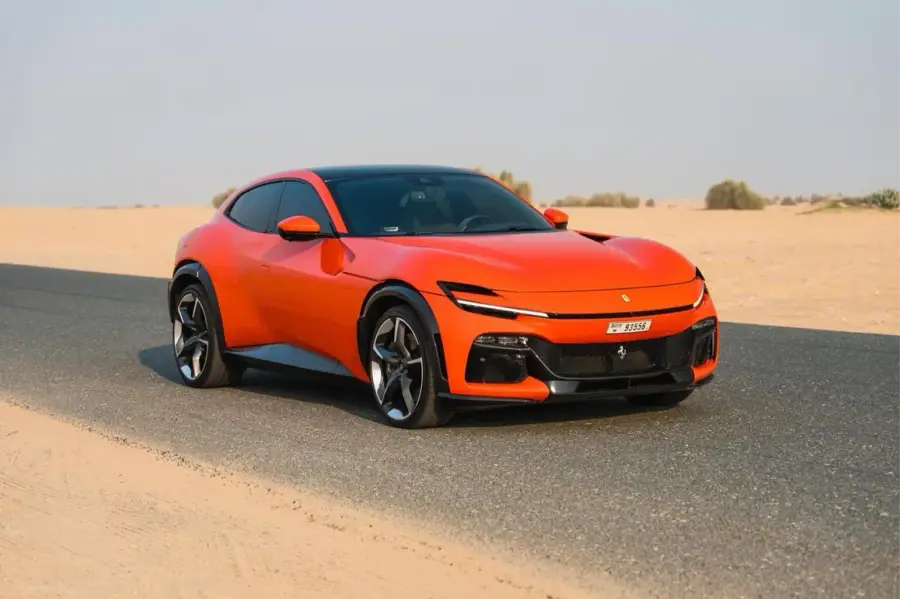 Rent Ferrari Purosangue Orange in Dubai — photo 4 of 5