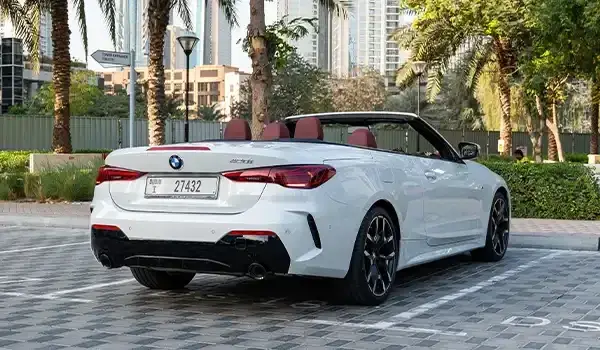 Rent BMW 420i Convertible White in Dubai — photo 3 of 7