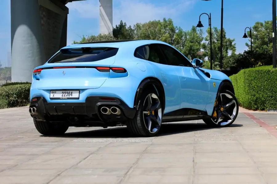 Rent Ferrari Purosangue Blue in Dubai — photo 2 of 4