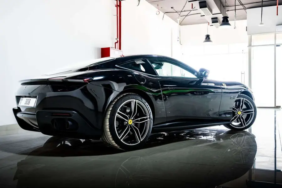 Rent Ferrari Roma Black in Dubai — photo 2 of 6