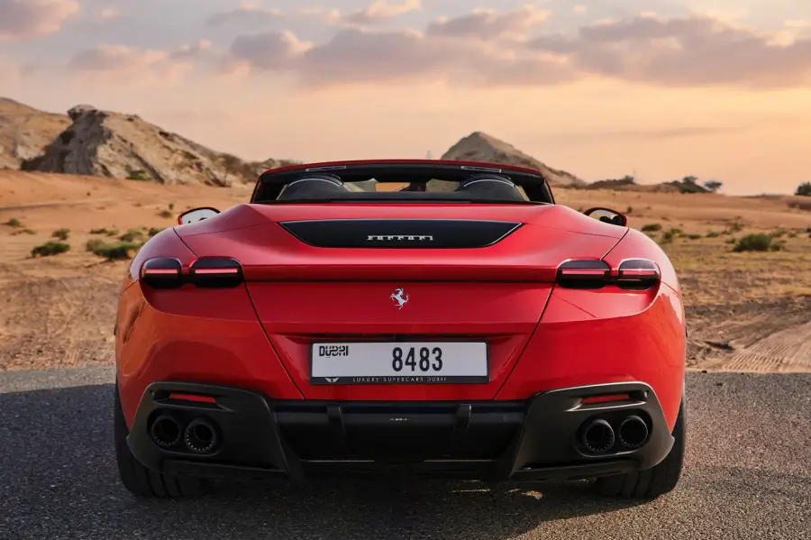 Rent Ferrari Roma Spyder Red in Dubai — photo 3 of 5