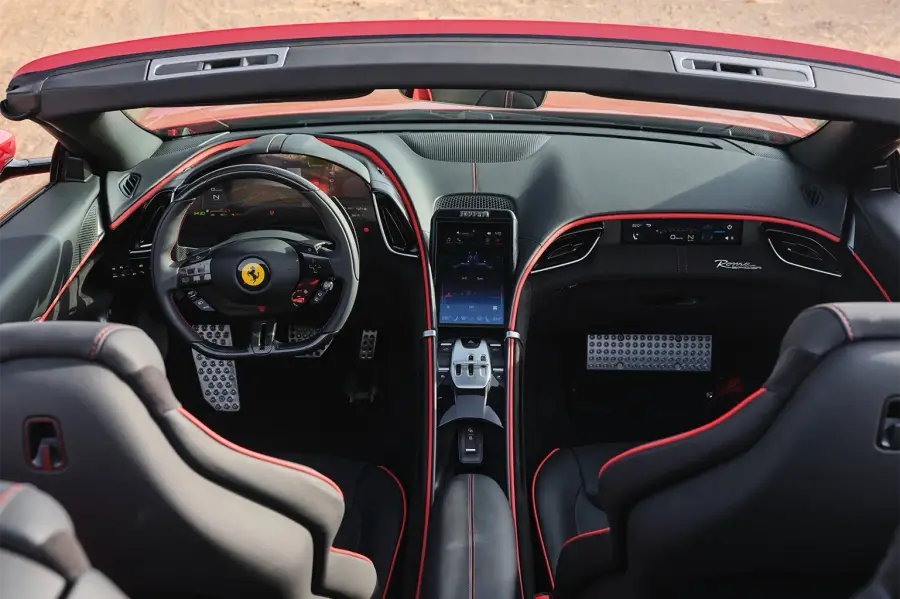 Rent Ferrari Roma Spyder Red in Dubai — photo 4 of 5