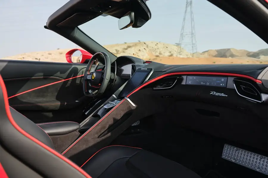 Rent Ferrari Roma Spyder Red in Dubai — photo 5 of 5