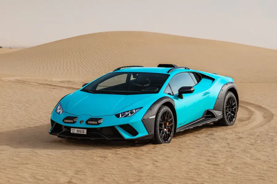 Rent Lamborghini Huracan Sterrato Blue in Dubai — photo 2 of 6