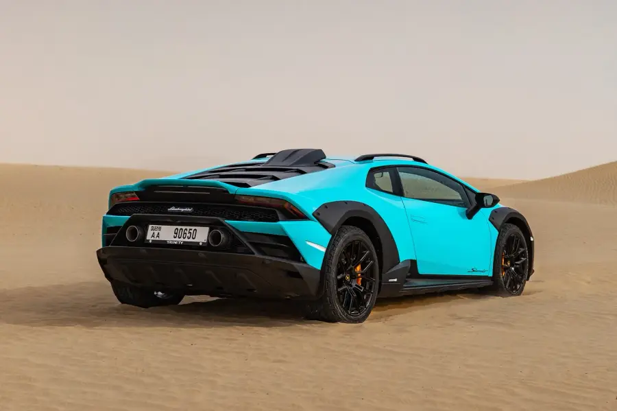 Rent Lamborghini Huracan Sterrato Blue in Dubai — photo 3 of 6