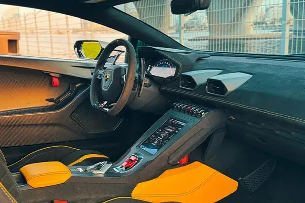 Rent Lamborghini Huracan STO Blue in Dubai — photo 6 of 9