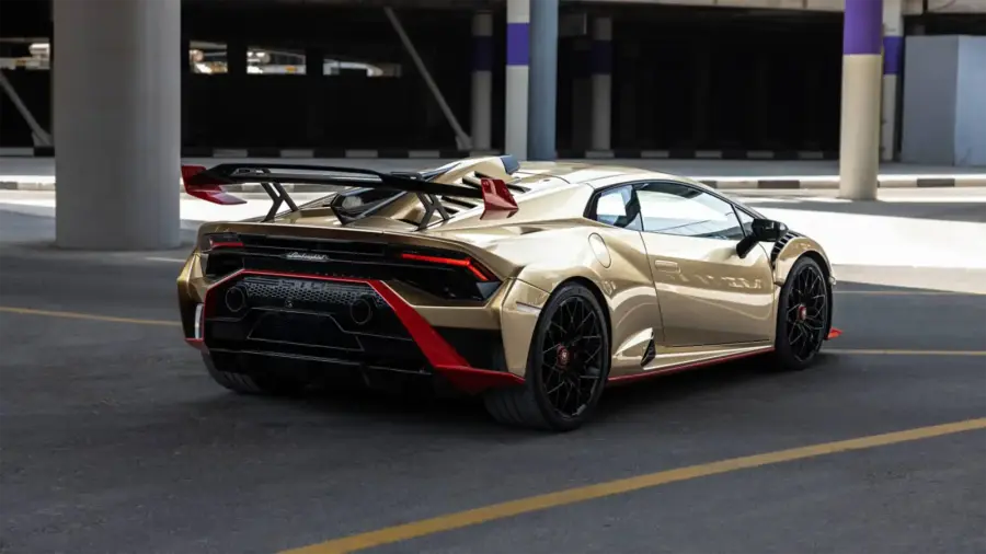 Rent Lamborghini Huracan STO Gold in Dubai — photo 5 of 9