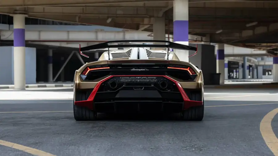 Rent Lamborghini Huracan STO Gold in Dubai — photo 6 of 9