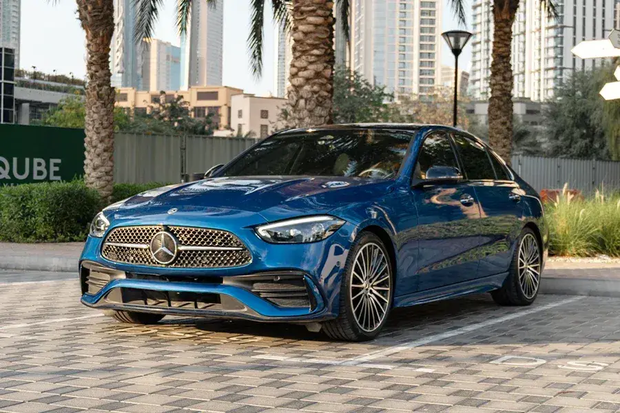 Rent Mercedes-Benz C 200 Blue in Dubai — photo 2 of 5