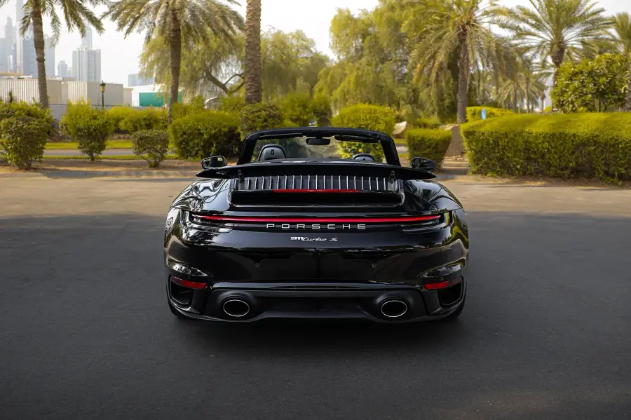 Rent Porsche 911 Turbo S Black in Dubai — photo 3 of 7