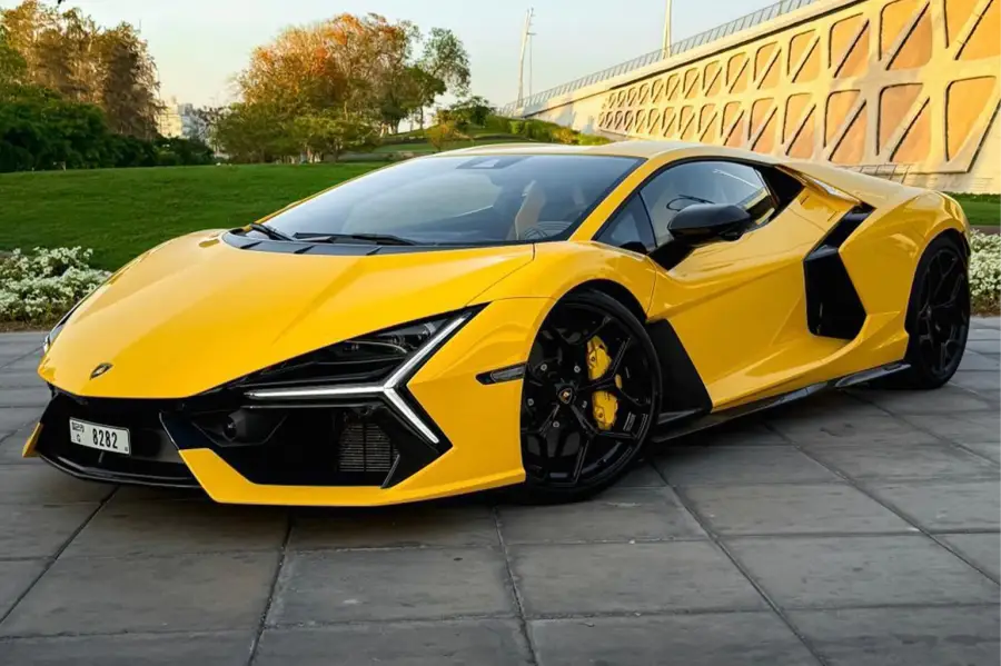 Rent Lamborghini Revuelto Yellow in Dubai — photo 4 of 7