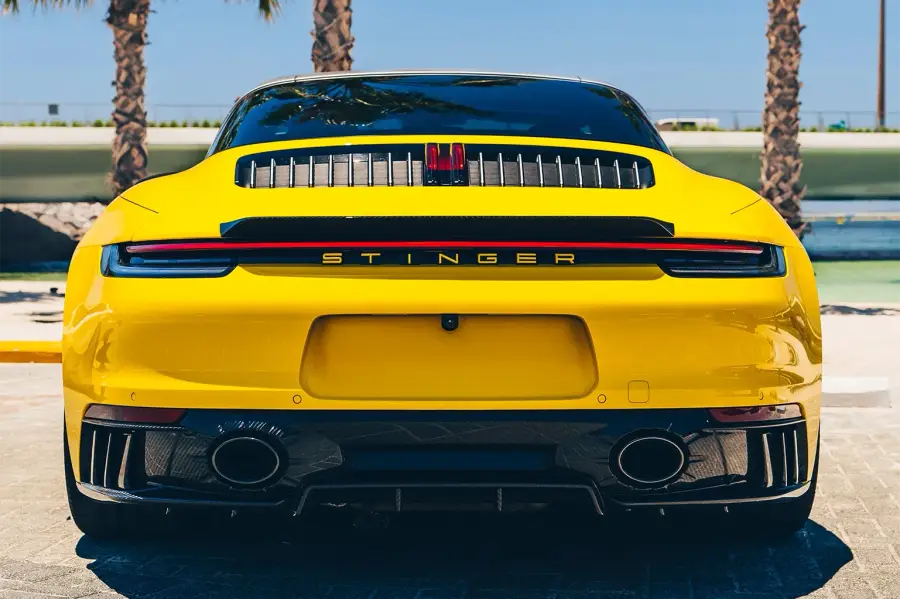 Rent Porsche 911 Targa 4 Yellow in Dubai — photo 2 of 7