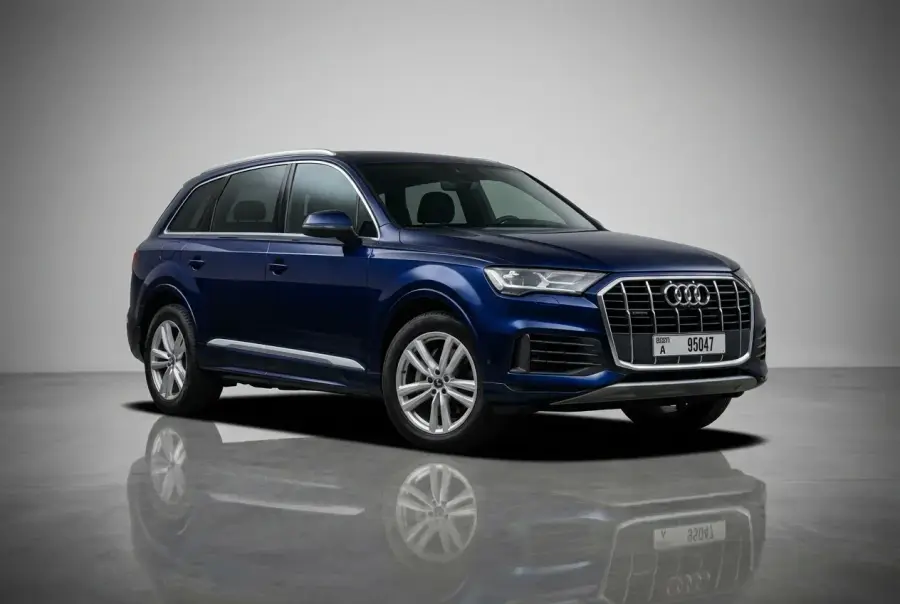 Аренда Audi Q7 синего цвета 2022 года в Дубае в аренду в Дубай, ОАЭ — Audi — фото 3 из 5