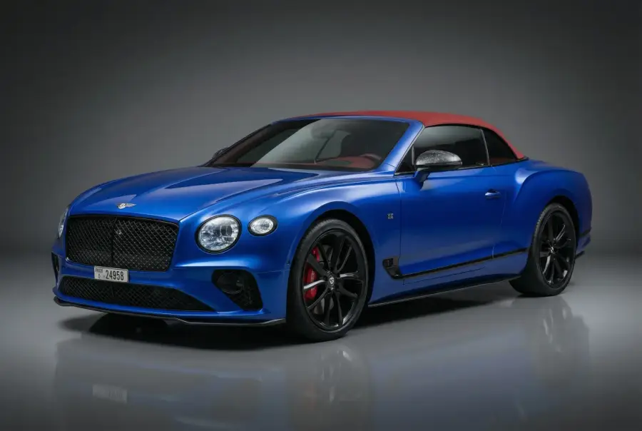 Rent Bentley Continental GTC Blue 2022 in Dubai — photo 2 of 5