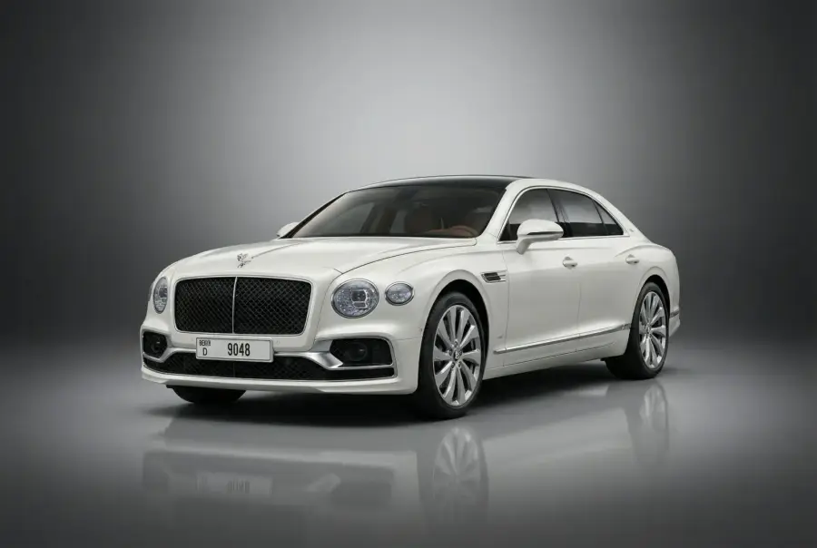 Rent Bentley Flying Spur White 2024 in Dubai — photo 2 of 10