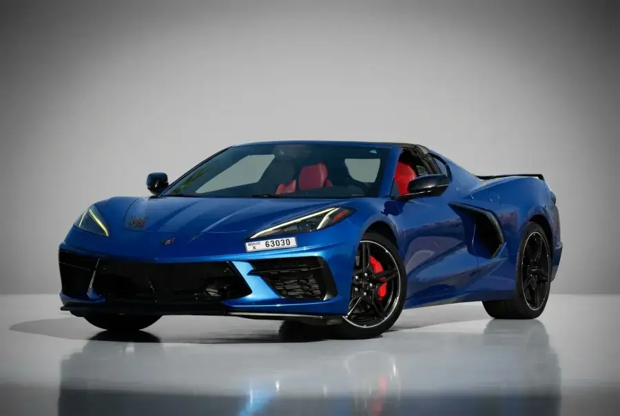 Rent Chevrolet Corvette Blue 2022 in Dubai — photo 1 of 5