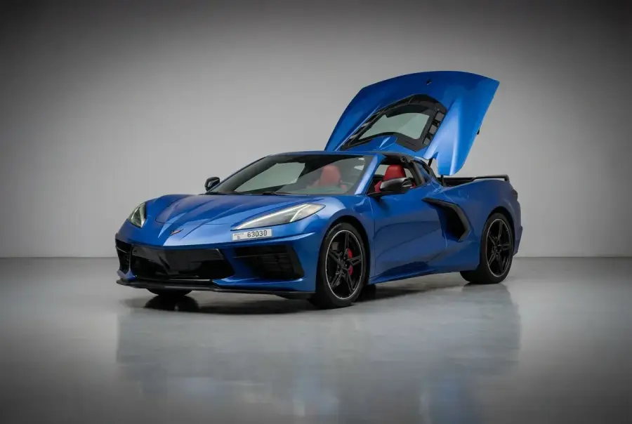 Rent Chevrolet Corvette Blue 2022 in Dubai — photo 4 of 5