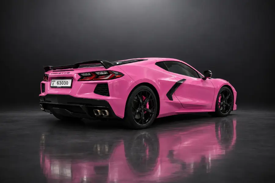 Rent Chevrolet Corvette Pink 2023 in Dubai — photo 4 of 11
