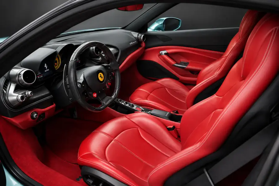 Rent Ferrari F8 Tributo Blue 2020 in Dubai — photo 10 of 11